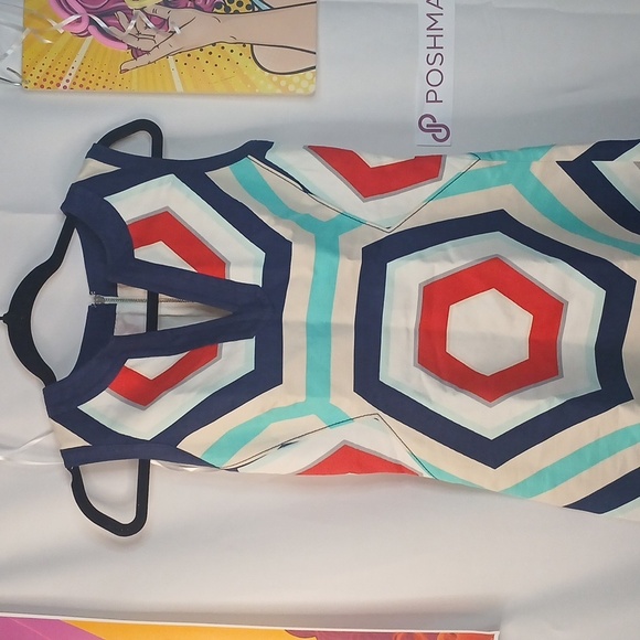 Brand New W/ot Kate Spade ♠️ Geometric Patterned Sleeveless Womens Size 0 - Picture 7 of 12